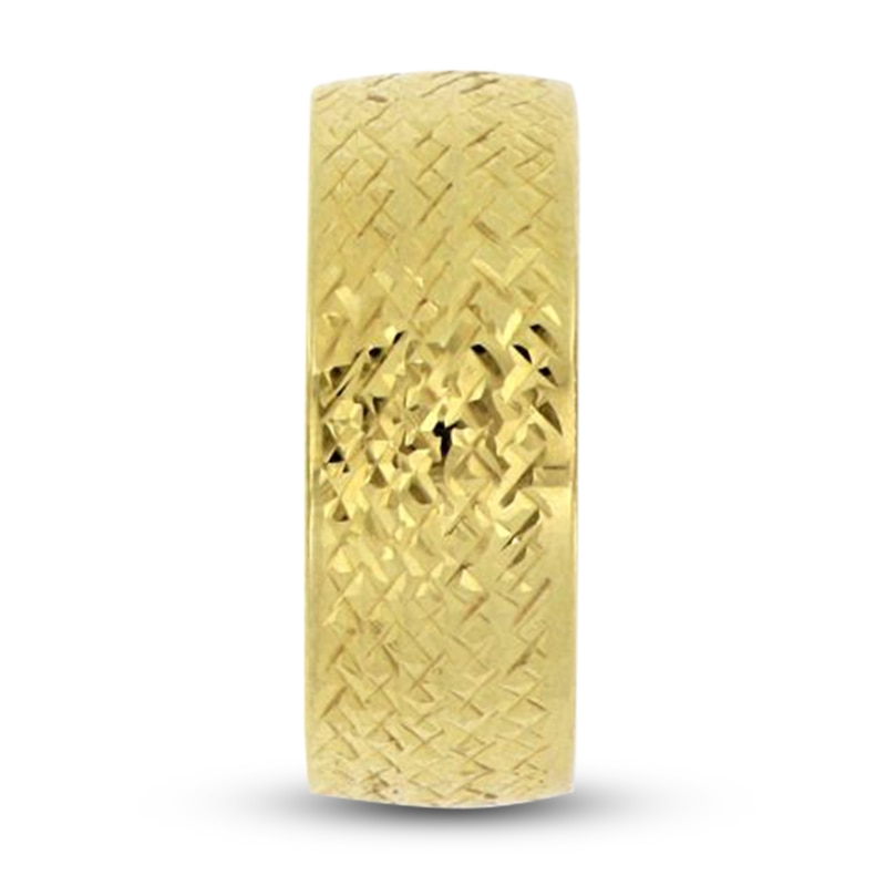 Main Image 2 of Italia D'Oro Diamond-Cut Ring 14K Yellow Gold 8.0mm