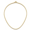 Thumbnail Image 4 of High-Polish Square Barrel Chain Necklace 24K Yellow Gold 20" 3.0mm