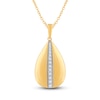 Thumbnail Image 1 of Diamond Teardrop Pendant Necklace 1/6 ct tw Round 14K Yellow Gold 18"