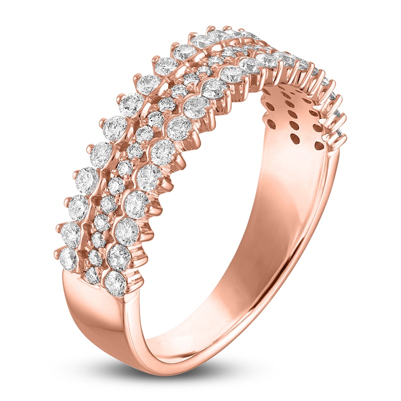 Main Image 2 of Diamond Multi-Row Anniversary Band 3/4 ct tw 14K Rose Gold