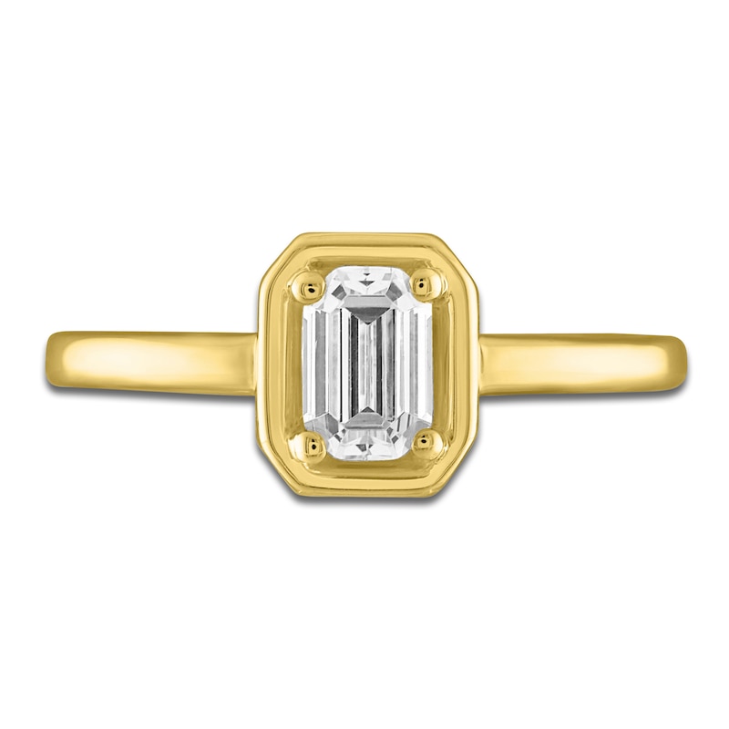 Emerald-Cut Diamond Solitaire Ring 1/2 ct tw 14K Yellow Gold (I/SI2)