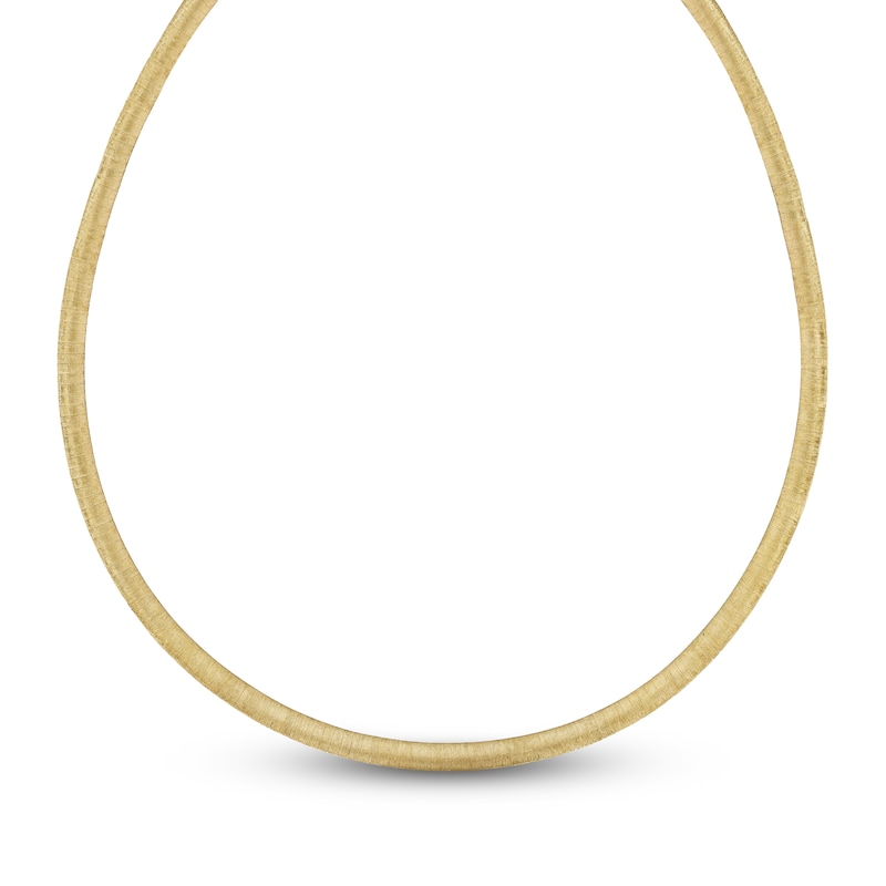 Main Image 1 of Italia D'Oro Reversible Omega Chain Necklace 14K Yellow Gold 18" 6.0mm