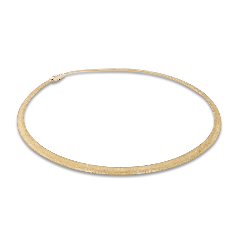 Main Image 4 of Italia D'Oro Reversible Omega Chain Necklace 14K Yellow Gold 18" 6.0mm
