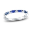 Thumbnail Image 1 of Kirk Kara Natural Blue Sapphire & Diamond Wedding Band 1/20 ct tw Platinum