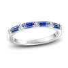 Thumbnail Image 0 of Kirk Kara Natural Blue Sapphire & Diamond Wedding Band 1/20 ct tw Platinum