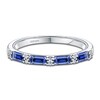 Thumbnail Image 2 of Kirk Kara Natural Blue Sapphire & Diamond Wedding Band 1/20 ct tw Platinum