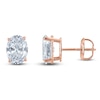 Thumbnail Image 0 of Oval-Cut Lab-Created Diamond Solitaire Stud Earrings 1-1/4 ct tw 14K Rose Gold (F/SI2)