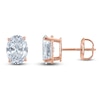 Thumbnail Image 1 of Oval-Cut Lab-Created Diamond Solitaire Stud Earrings 1-1/4 ct tw 14K Rose Gold (F/SI2)
