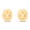 Thumbnail Image 4 of Kallati Oval-Cut Natural Emerald & Diamond Earrings 1/3 ct tw 14K Yellow Gold