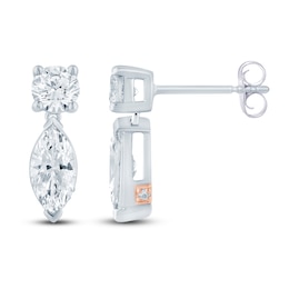 Pnina Tornai Marquise & Round-Cut Lab-Grown Diamond Dangle Earrings 1-1/2 ct tw 14K White Gold