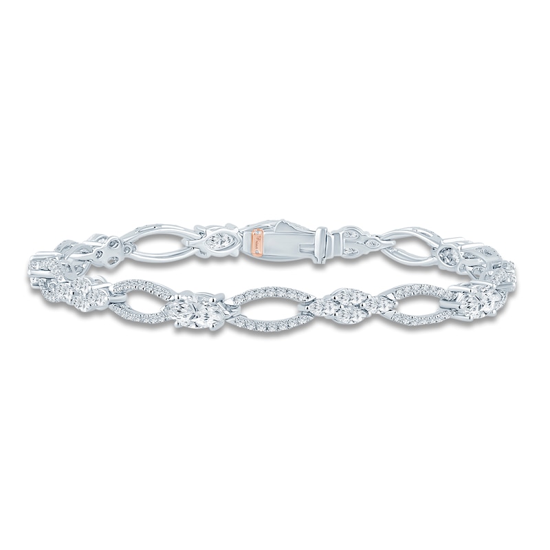 Main Image 1 of Pnina Tornai Marquise-Cut & Round Lab-Grown Diamond Bracelet 5 ct tw 14K White Gold 7"