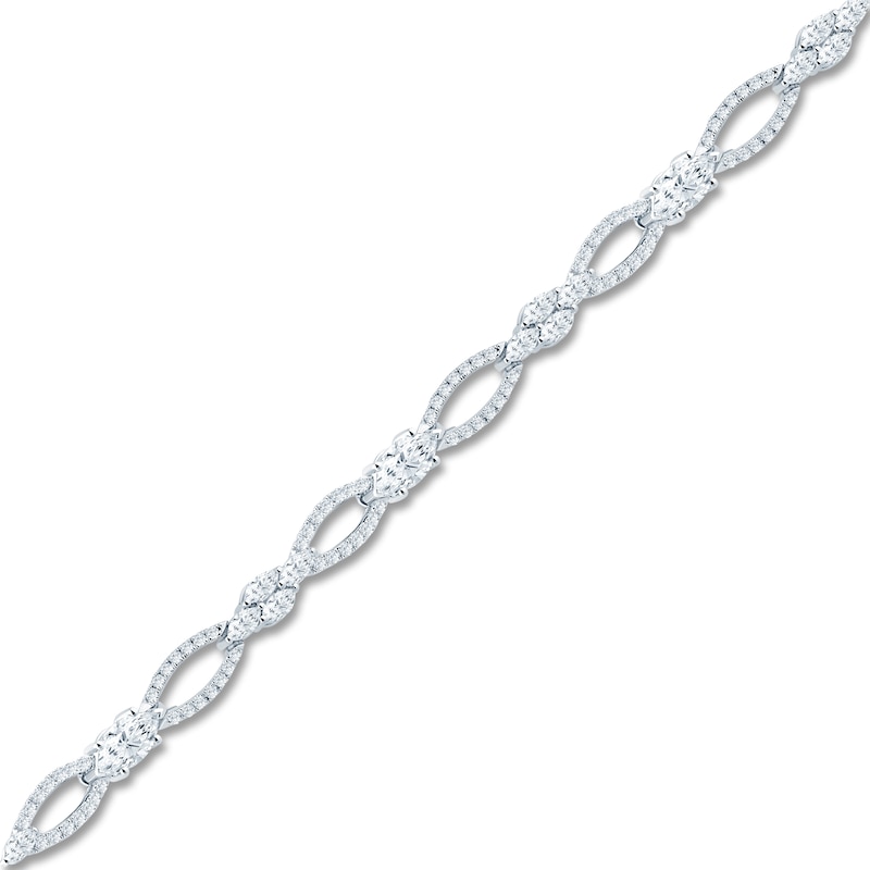 Main Image 2 of Pnina Tornai Marquise-Cut & Round Lab-Grown Diamond Bracelet 5 ct tw 14K White Gold 7"