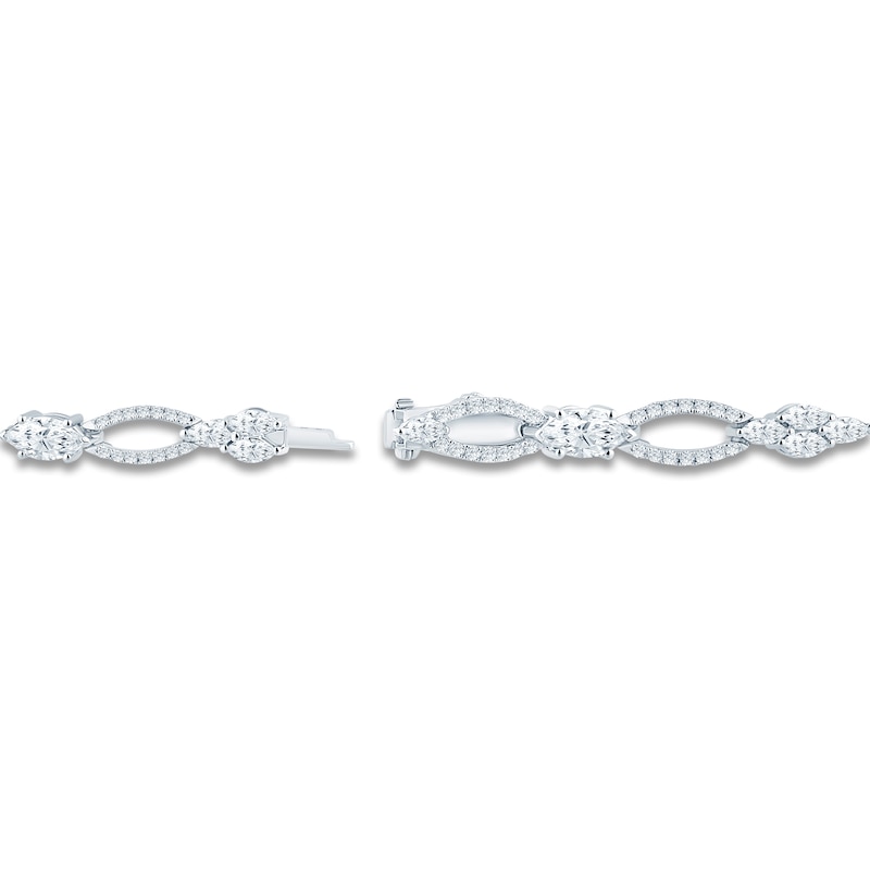 Main Image 3 of Pnina Tornai Marquise-Cut & Round Lab-Grown Diamond Bracelet 5 ct tw 14K White Gold 7"
