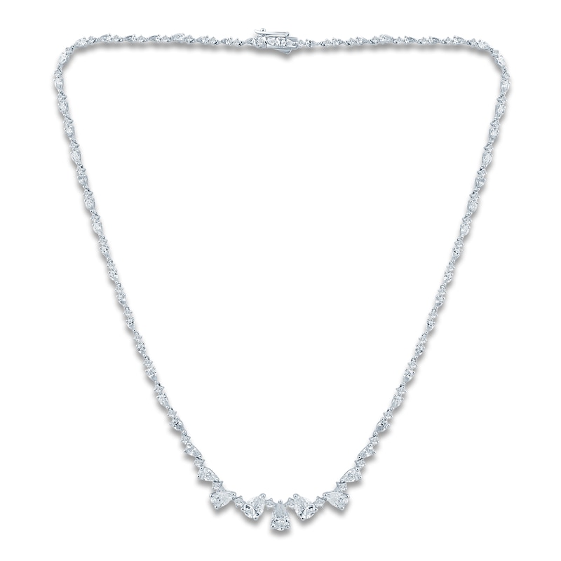 Main Image 1 of Pnina Tornai Pear-Shaped & Round-Cut Lab-Grown Diamond Necklace 10 ct tw 14K White Gold