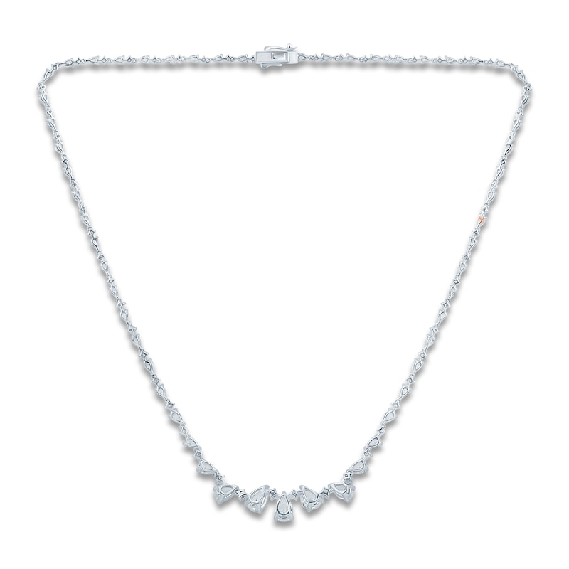 Main Image 3 of Pnina Tornai Pear-Shaped & Round-Cut Lab-Grown Diamond Necklace 10 ct tw 14K White Gold