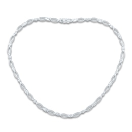 Pnina Tornai Marquise & Round-Cut Lab-Grown Diamond Necklace 11 ct tw 14K White Gold 18"