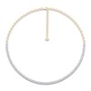 Thumbnail Image 1 of Diamond Tennis & Open Link Necklace 3-1/2 ct tw 14K Two-Tone Gold 16"