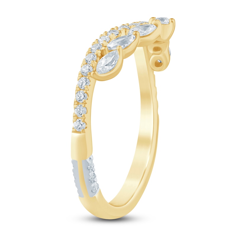 Main Image 2 of Pnina Tornai Marquise & Round-Cut Diamond Chevron Anniversary Ring 1/2 ct tw 14K Yellow Gold