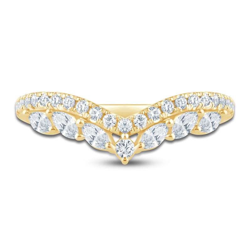 Main Image 3 of Pnina Tornai Marquise & Round-Cut Diamond Chevron Anniversary Ring 1/2 ct tw 14K Yellow Gold