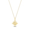 Thumbnail Image 3 of Baguette & Round-Cut Lab-Grown Diamond Snowflake Necklace 1 ct tw 14K Yellow Gold 18"
