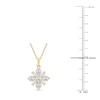 Thumbnail Image 4 of Baguette & Round-Cut Lab-Grown Diamond Snowflake Necklace 1 ct tw 14K Yellow Gold 18"