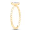 Thumbnail Image 2 of Marquise-Cut Diamond Solitaire Rope Twist Promise Ring 1/8 ct tw 10K Yellow Gold (I1/I)