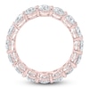 Thumbnail Image 2 of Certified Oval-Cut Diamond Eternity Band 4-1/2 - 5-3/8 ct tw 14K Rose Gold