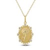 Thumbnail Image 1 of Daisy Birth Flower Diamond Necklace 1/4 ct tw 10K Yellow Gold 18"