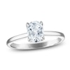 Thumbnail Image 1 of Certified Oval-Cut Diamond Solitaire Plus Engagement Ring 1 ct tw 14K White Gold