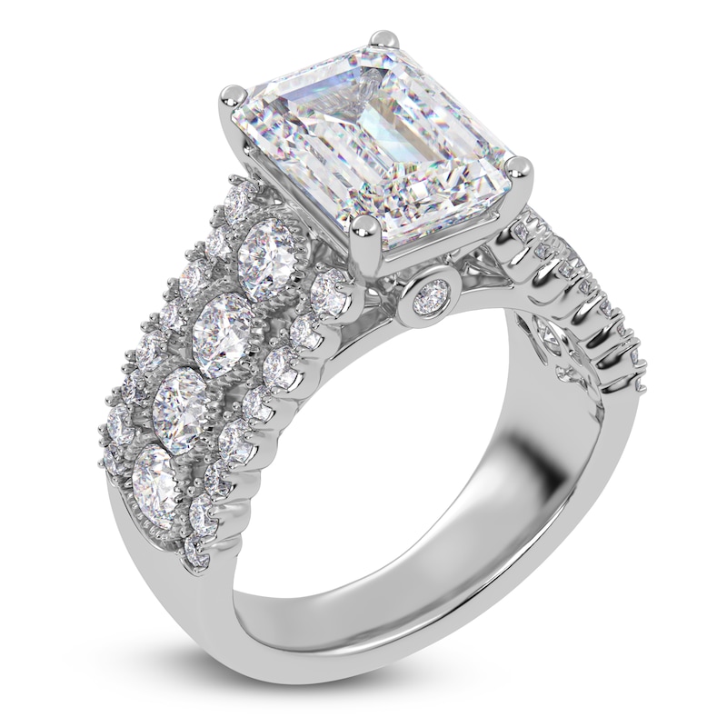 Main Image 2 of Emerald-Cut Created By Jared Studio Lab-Grown Diamond Engagement Ring 4-3/4 ct tw 14K White Gold