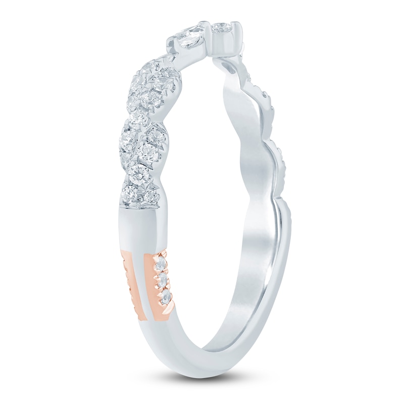 Main Image 2 of Pnina Tornai Round & Marquise-Cut Diamond Contour Twist Wedding Band 1/3 ct tw 14K White Gold