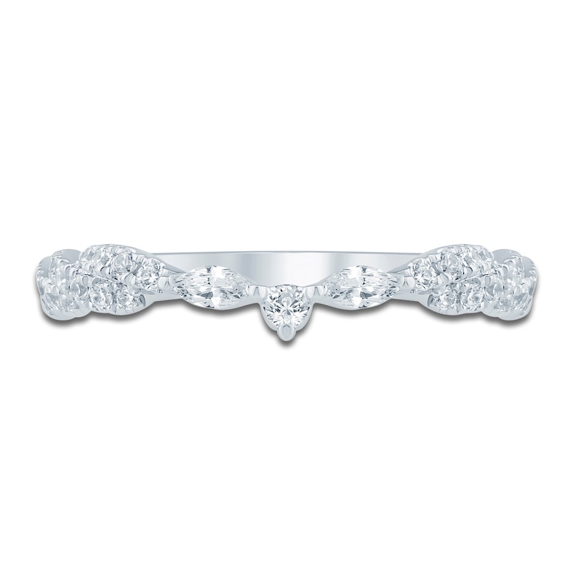 Main Image 3 of Pnina Tornai Round & Marquise-Cut Diamond Contour Twist Wedding Band 1/3 ct tw 14K White Gold