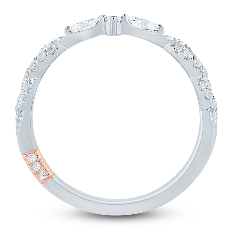 Main Image 4 of Pnina Tornai Round & Marquise-Cut Diamond Contour Twist Wedding Band 1/3 ct tw 14K White Gold