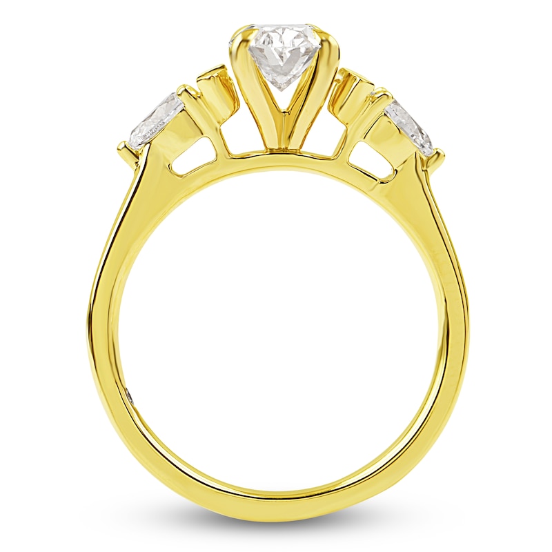 Main Image 2 of Storied Diamond Desert Sands of Eternity Oval-Cut Engagement Ring 1-5/8 ct tw 18K Yellow Gold
