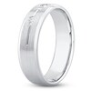 Thumbnail Image 2 of Heart & Heartbeat Engraved Wedding Band 14K White Gold 6mm
