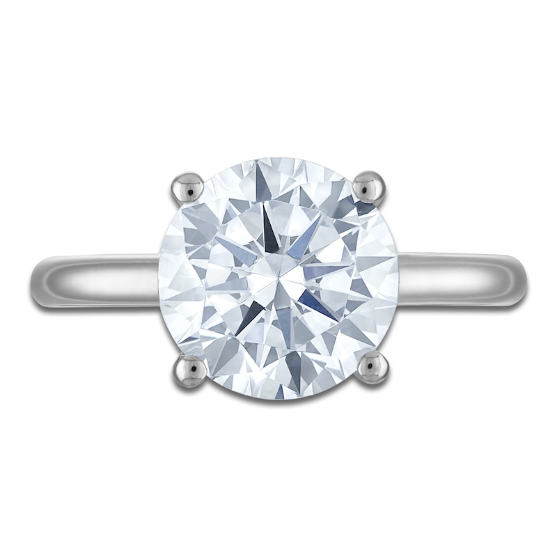 Main Image 3 of Round-Cut Lab-Grown Diamond Solitaire Plus Engagement Ring 2 ct tw Platinum (VS2/F)