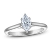 Thumbnail Image 1 of Marquise-Cut Lab-Grown Diamond Solitaire Plus Engagement Ring 1/2 ct tw Platinum (VS2/F)
