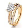 Thumbnail Image 4 of J'Lure Lab-Grown Diamond Heart Brilliant-Cut Engagement Ring 2-3/8 ct tw 18K Yellow Gold