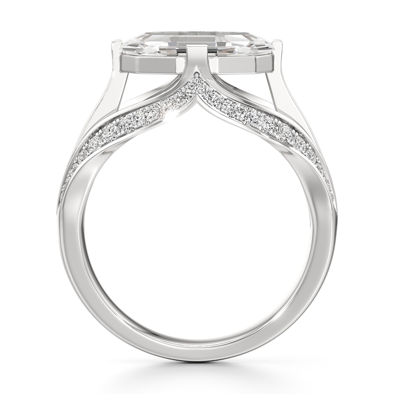Main Image 2 of J'Lure Lab-Grown Diamond Oval Portrait-Cut Engagement Ring 2-3/8 ct tw 18K White Gold