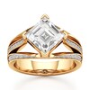 Thumbnail Image 1 of J'Lure Lab-Grown Diamond Carre Step-Cut Engagement Ring 3-1/2 ct tw 18K Yellow Gold