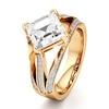 Thumbnail Image 4 of J'Lure Lab-Grown Diamond Carre Step-Cut Engagement Ring 3-1/2 ct tw 18K Yellow Gold