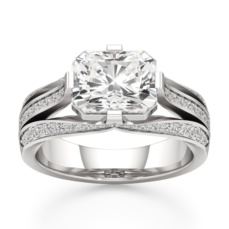 Main Image 1 of J'Lure Lab-Grown Diamond Radiant Brilliant-Cut Engagement Ring 3-1/2 ct tw 18K White Gold