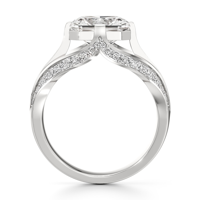 Main Image 2 of J'Lure Lab-Grown Diamond Radiant Brilliant-Cut Engagement Ring 3-1/2 ct tw 18K White Gold