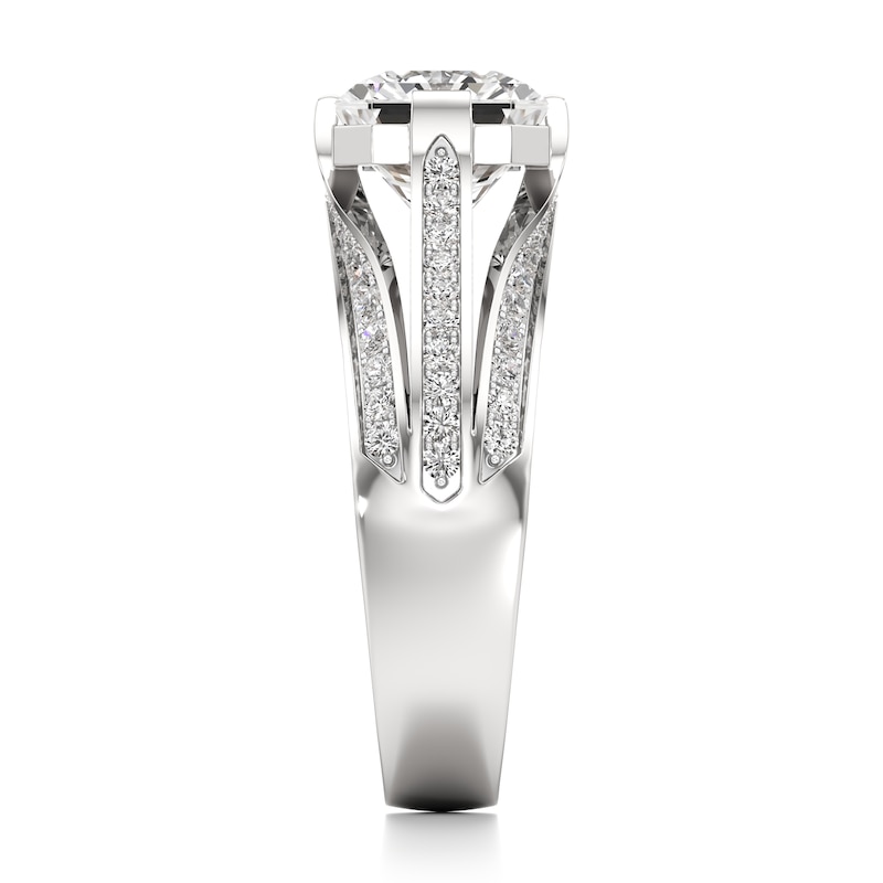 Main Image 3 of J'Lure Lab-Grown Diamond Radiant Brilliant-Cut Engagement Ring 3-1/2 ct tw 18K White Gold