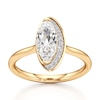 Thumbnail Image 1 of J'Lure Moval Old-Cut Lab-Grown Diamond Half-Halo Engagement Ring 1 ct tw 18K Yellow Gold