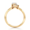 Thumbnail Image 2 of J'Lure Moval Old-Cut Lab-Grown Diamond Half-Halo Engagement Ring 1 ct tw 18K Yellow Gold