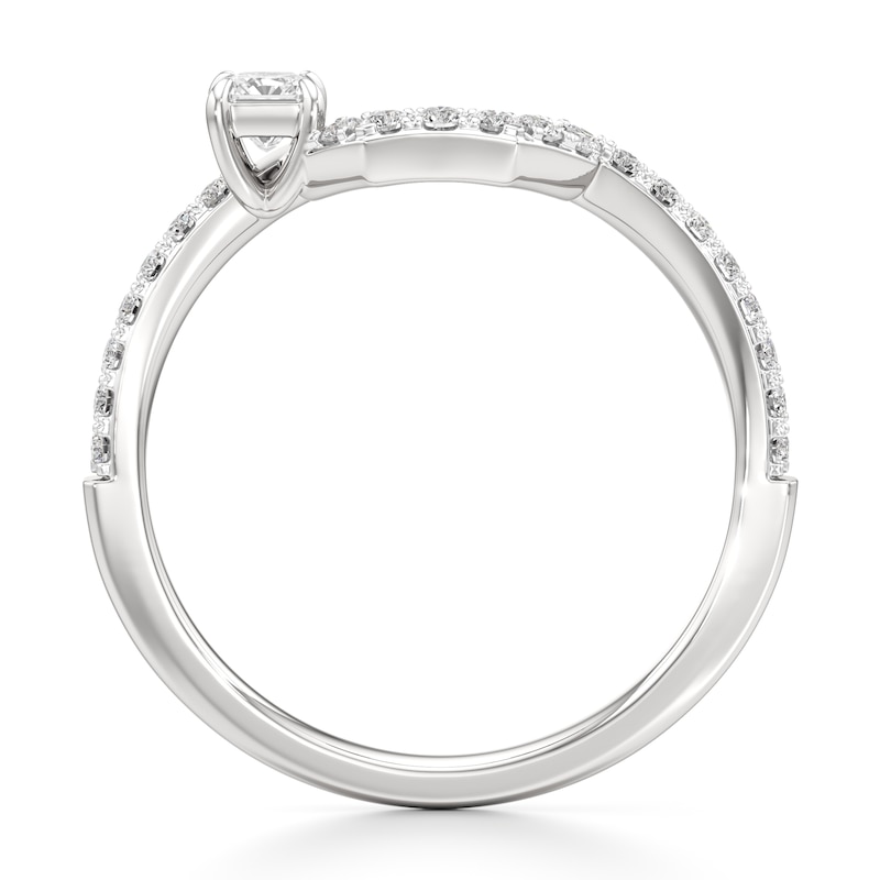 Main Image 2 of J'Lure Radiant Brilliant-Cut Lab-Grown Diamond Contour Wedding Band 3/8 ct tw 18K White Gold