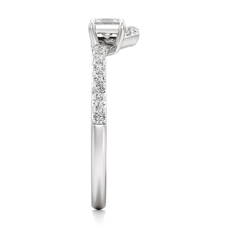 Main Image 3 of J'Lure Radiant Brilliant-Cut Lab-Grown Diamond Contour Wedding Band 3/8 ct tw 18K White Gold