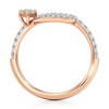 Thumbnail Image 2 of J'Lure Hexagon Step-Cut Lab-Created Diamond Contour Wedding Band 1/2 ct tw 18K Rose Gold
