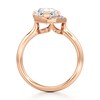Thumbnail Image 2 of J'Lure Octagon Step-Cut Lab-Created Diamond Half-Halo Engagement Ring 2 ct tw 18K Rose Gold